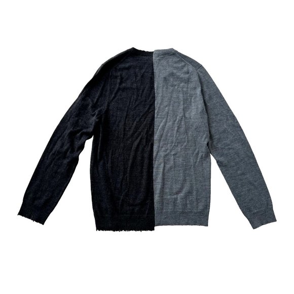 Zadig & Voltaire Jeremy Colorblock Grey Wool Sweater ( XL ) - Picture 9 of 9